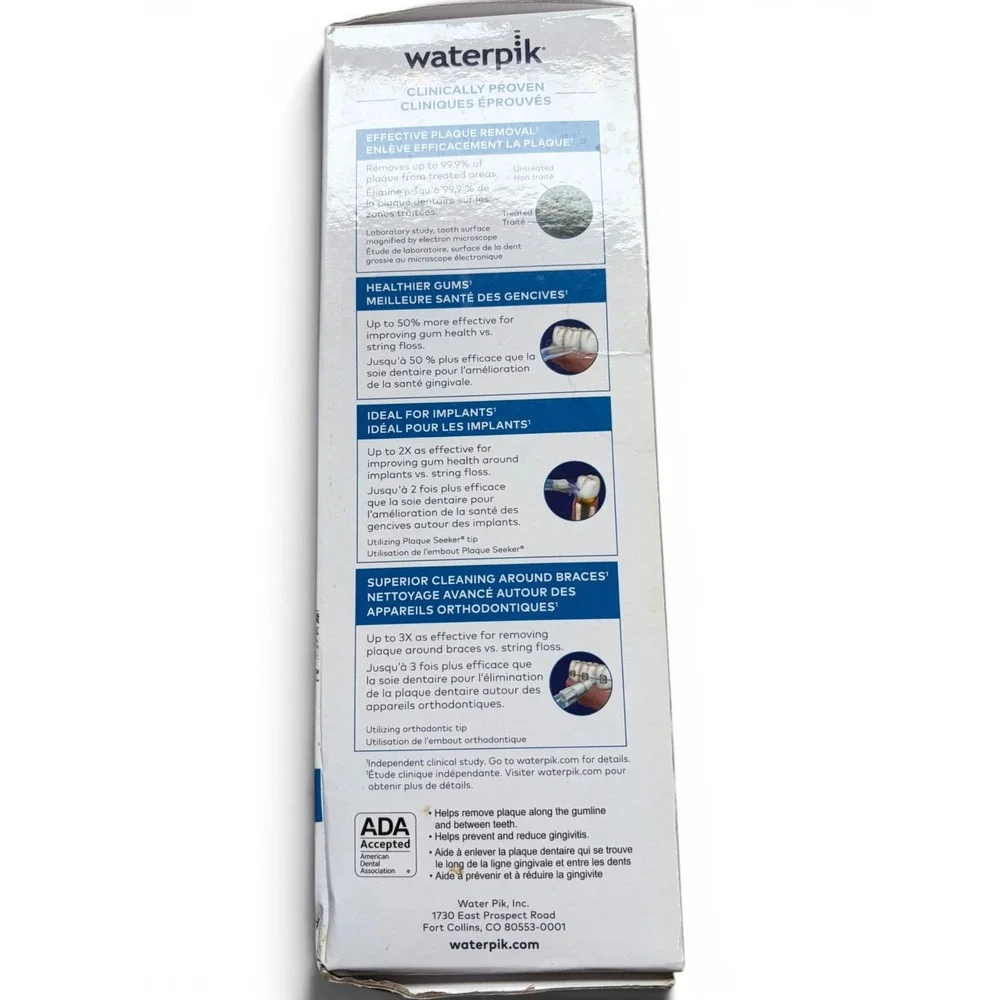 Waterpik Cordless Advanced Water Flosser WP-569CD White Rose Gold New in Box